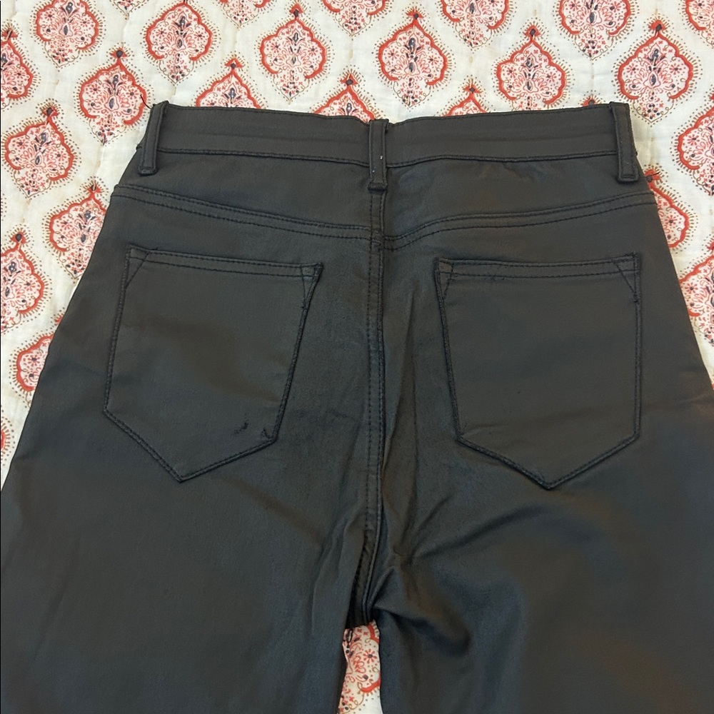 Edikted Black Flare faux leather Pants - Picture 4 of 5
